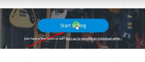 Click vào "Start selling" để tiếp tục