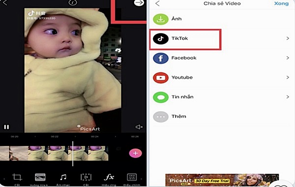 cách ghép nhiều video trên tik tok