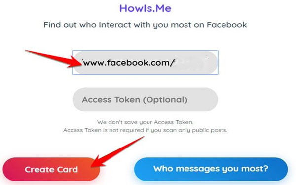 Cách kiểm tra tương tác Facebook bằng howis.me