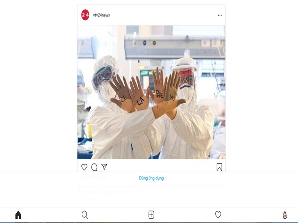 Giao diện điện thoại xuất hiện bạn đăng tải video lên instagram bình thường 