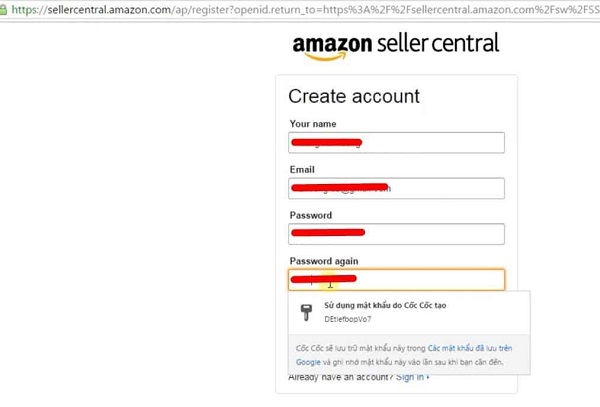 Cách tạo tài khoản Amazon