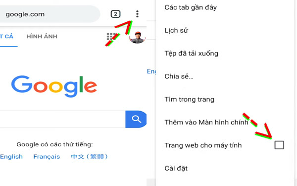 Định dạng ở điện thoại cho giống trên máy tính