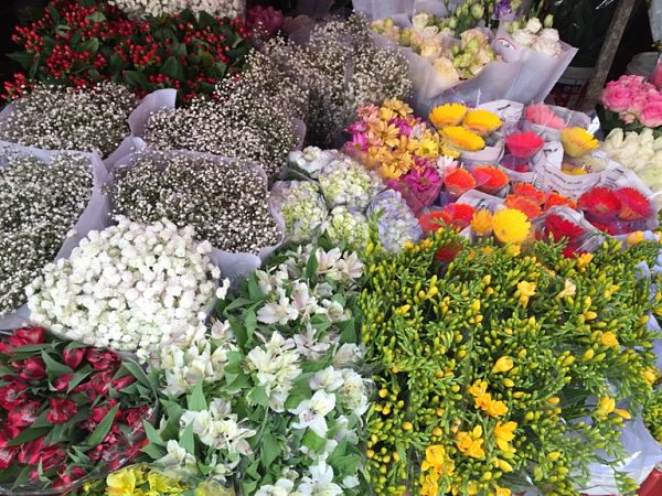 Hoa tươi từ Đà Lạt chiếm tỉ lệ lớn tại chợ hoa Đầm Sen.