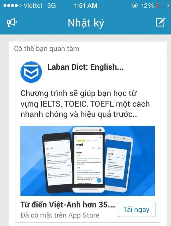 Mẫu quảng cáo đem lại giá trị cho khách hàng của từ điển Laban Dict