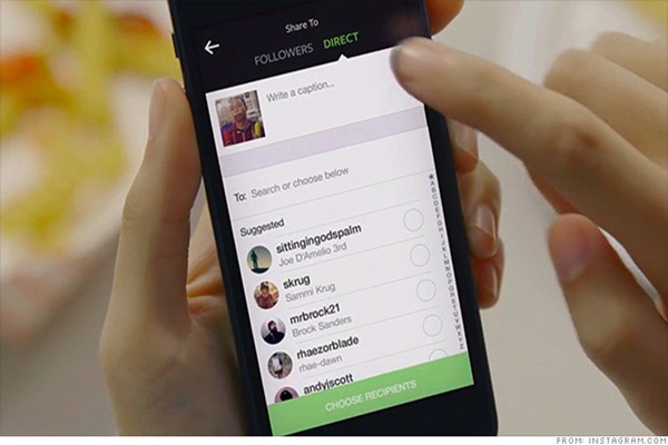 Sử dụng tính năng chat trên ứng dụng instagram