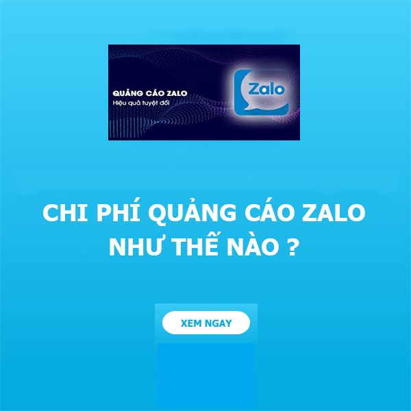 Chi phí quảng cáo Zalo do nhà quảng cáo tự đấu giá