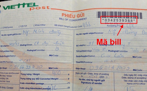 Lưu lại mã vận đơn Viettel post để có thể kiểm tra tình trạng hàng hóa tốt nhất