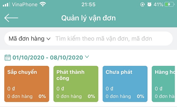 Chi tiết quản lý tình trạng vận đơn trên app Abitstore