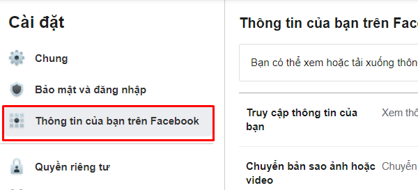 Các bước vô hiệu hóa tài khoản Facebook bằng máy tính