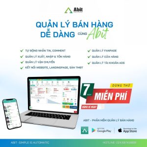 quản lý bán hàng dễ dàng cùng Abit