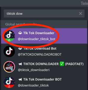 Bot Telagram Tiktok Dowload
