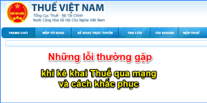 Lỗi thường gặp khi kê khai thuế