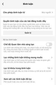 lọc comment tiktok