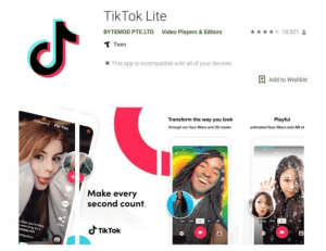 dowload tiktok lite