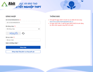 Xem điểm THPT thi tốt nghiệp