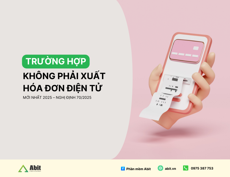 trường hợp không phải xuất hóa đơn điện tử 2025