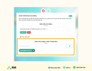 khảo sát qua email