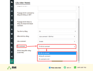 Tự động ẩn comment Fanpage