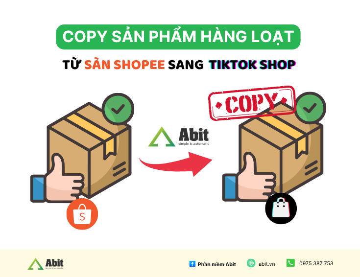 copy sản phẩm hàng loạt từ shopee sang tiktok shop