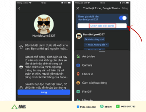 chỉnh sửa biệt danh trong nhóm facebook