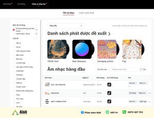 thư viện nhạc tiktok