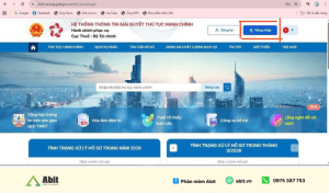 Truy cập cổng dịch vụ công
