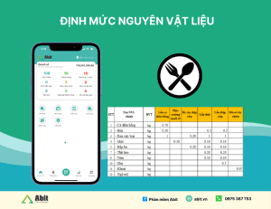 xây dựng định mức nguyên vật liệu cho nhà hàng 